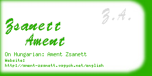 zsanett ament business card